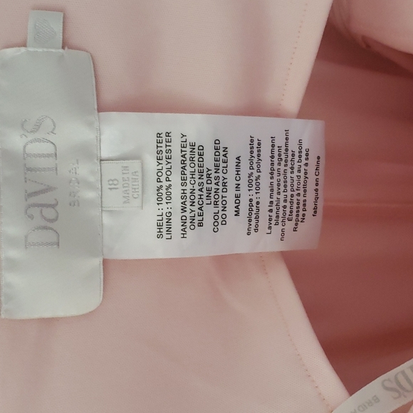 David's Bridal Blush Bridesmaids Formal Strapless Dress Woman Size 18 - Picture 6 of 7